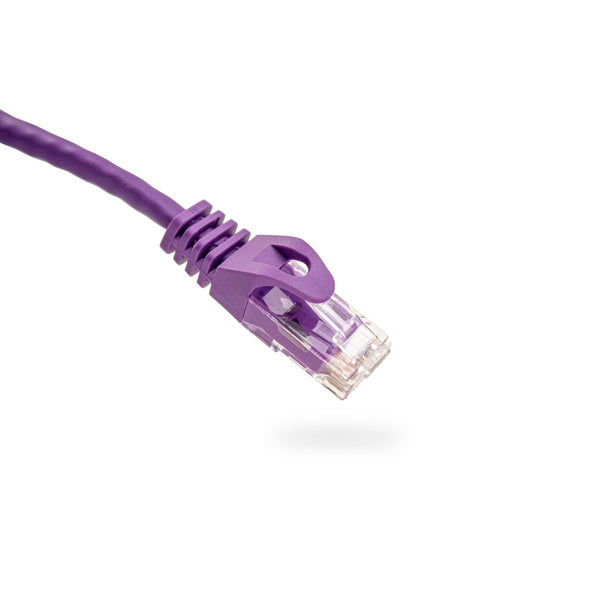 Vertical Cable Cat6 Patch Cable with Boot and Protector - 0.6-meter (2-ft) - Purple