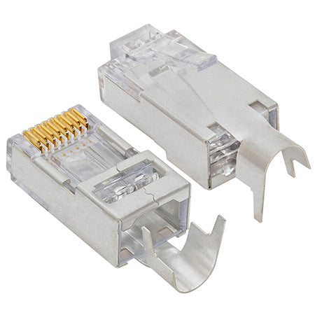Platinum Tools EZ-RJ45 Shielded Cat5e & Cat6 Connector with External Ground - 10-pack
