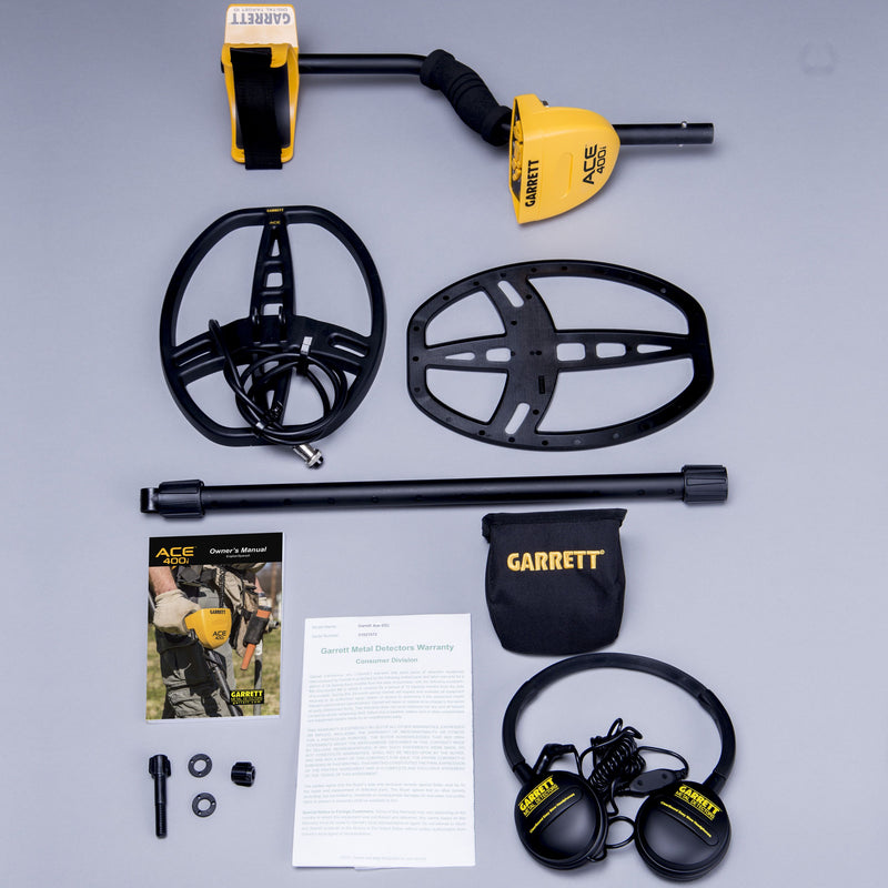 Garrett ACE 400i Hand Held Metal Detector with Headphones - Yellow & Black