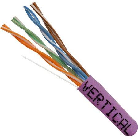Vertical Cable CAT5E Solid UTP FT4 Cable - 304.8-meter (1000-ft) Pull Box - Purple