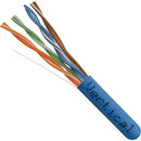 Vertical Cable Unshielded Cat5e 350MHz Plenum Rated Ethernet Cable - 304.8-meter (1000-ft) Pull Box - Blue