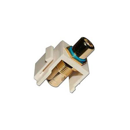 HomeWorx RCA to RCA Keystone Insert Blue Band - Ivory