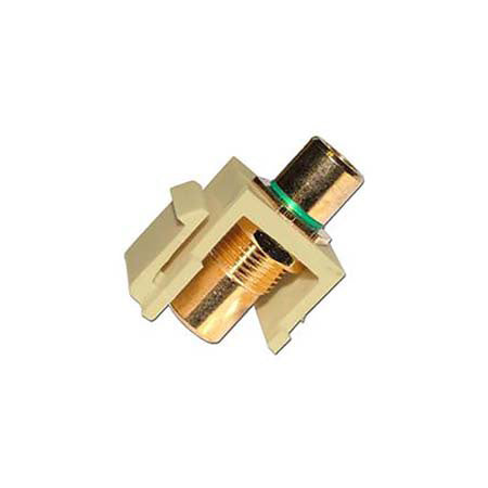 HomeWorx RCA to RCA Keystone Insert Green Band - Almond