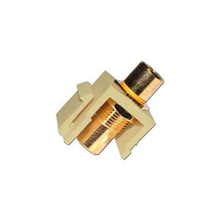 HomeWorx RCA to RCA Keystone Insert Yellow Band - Almond