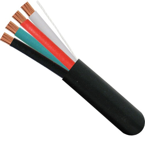 Vertical Cable Audio Cable 16-gauge 4-conductor FT4 Stranded Rise Rated PVC Jacket - 152.4-meter (500-ft) Pull Box - Black