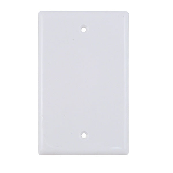 Vertical Cable 0-port Blank Wall Plate - White