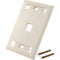 Vertical Cable 1-port Keystone Insert Wall Plate with ID Window - White