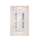 Vertical Cable Brush Type Decora Style Sing Gang Feedthrough Wall Plate - White