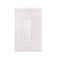 Vertical Cable Brush Type Decora Style Sing Gang Feedthrough Wall Plate - White