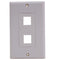 Vertical Cable 2-port Keystone Insert Decora Wall Plate - White