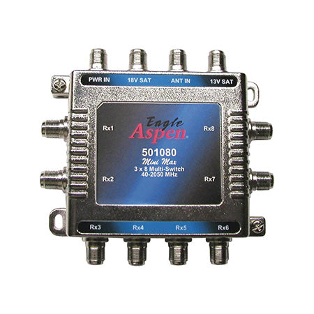 Eagle Aspen 3x8 Satellite Multi Switch with Power Supply Port