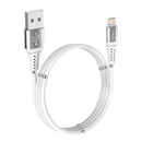 CJ Tech Lightning MFI Charging Cable with Magnetic Cable Management 6-ft - White