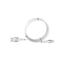 CJ Tech Lightning MFI Charging Cable with Magnetic Cable Management 6-ft - White