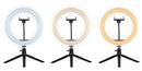 CJ Tech 10-in Selfie Ring Light with Bluetooth Shutter and Tripod - Black