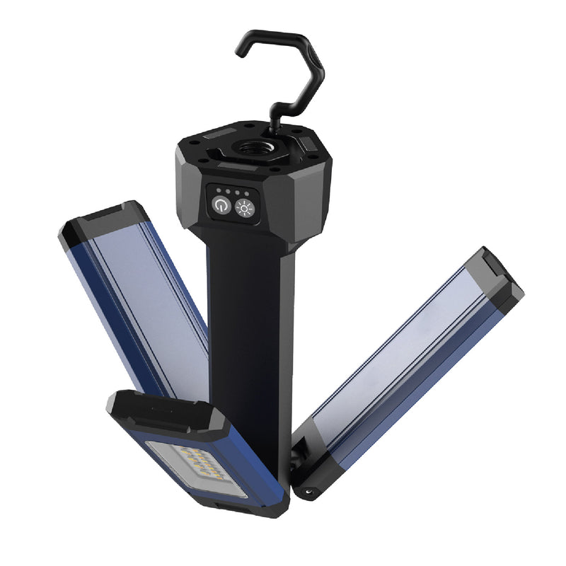 Energizer 2000-lumen Triple Head Rechargeable LED Work Light - Blue/Black