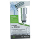 M 2 USB Car Charger Adaptor - Silver