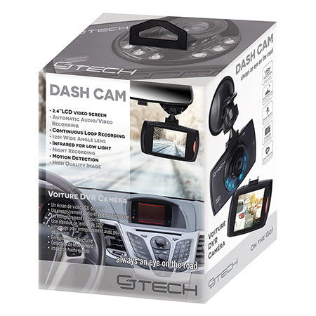 CJ Tech 720p Wireless Video Dash Camera with Automatic Incident Detection - Black