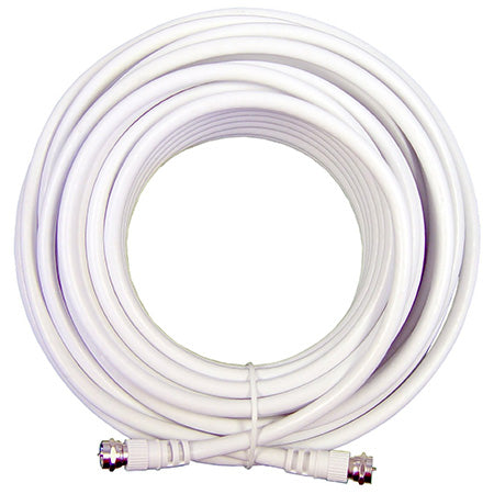 Wilson 15.2-meters (50-ft) RG-6 Cable with F-Male Connector - White