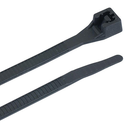ACT UV-Rated 17.7-cm (7-in) Cold Weather Cable Ties - 100-pack - Black