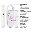 Acoustic Research All-in-1 Duo Wireless Speaker / TWS Earbuds & Charging Case - White