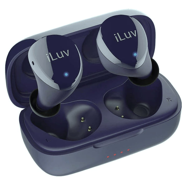 iLuv Bubble Gum Air True Wireless Bluetooth 5.0 In-Ear Earbuds with Charging Case - Pacific Blue