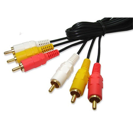 Power Pro Audio Triple RCA Audio/Video Cable - 1.8-meter (6-ft) - Black