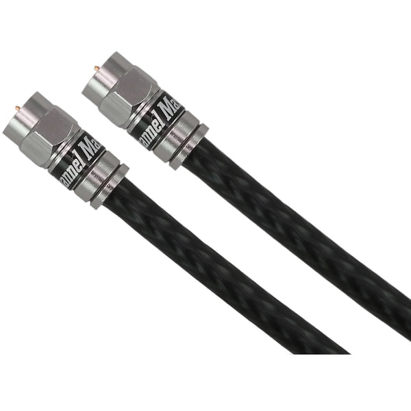 Channel Master RG6 Coaxial Cable with Connector - 15.24-meter (50-ft) - Black