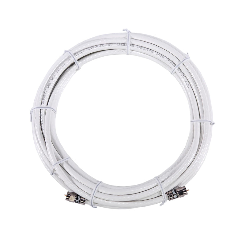 Channel Master RG6 Coaxial Cable with Connector - 15.24-meter (50-ft) - White