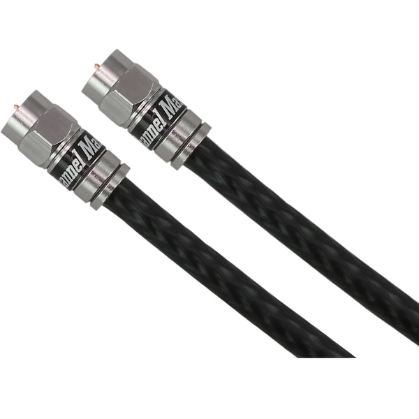 Channel Master RG6 Coaxial Cable with Connector - 30.48-meter (100-ft) - Black