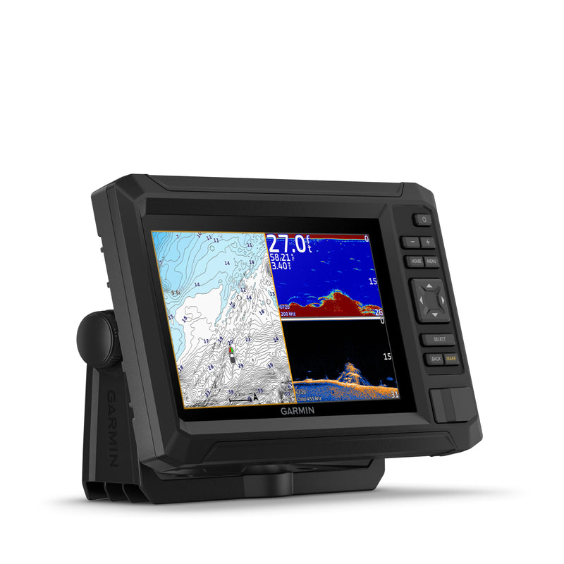 Garmin ECHOMAP™ UHD2 75cv Fishfinder with GT20-TM Transducer, 7-in Display, and Garmin Navionics+ Canada & Alaska Mapping - Black