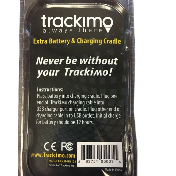 Trackimo 600mAh Extra Battery for Trackimo universal 3G GPS tracker - Black