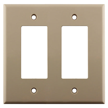 Construct Pro Dual Gang Decora Cover Wall Plate - Ivory