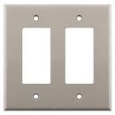 Construct Pro Dual Gang Decora Cover Wall Plate - Light Almond