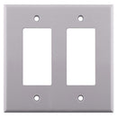 Construct Pro Dual Gang Decora Cover Wall Plate - White