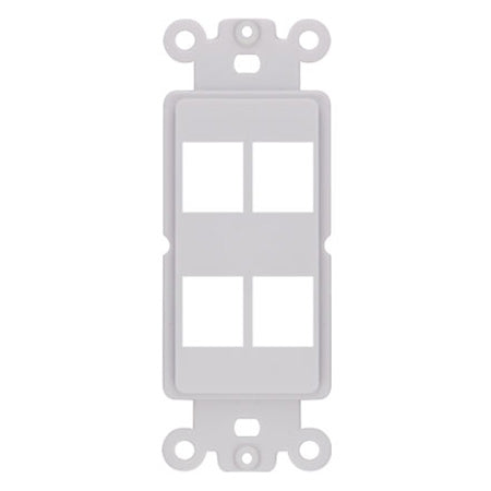 Construct Pro 4-port Keystone Decora Strap - 10-pack - White