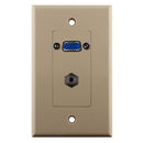 Construct Pro VGA with 3.5-mm Audio Wall Plate - Ivory