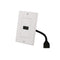 Construct Pro HDMI Single Pigtail Wall Plate - White