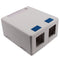 Construct Pro Dual White Surface Mount Box-With Adhesive Back (White)