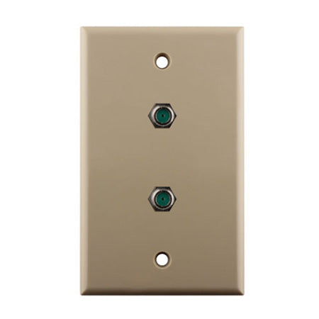 Construct Pro Single Gang 3-GHz Dual F-81 Wall Plate - Ivory