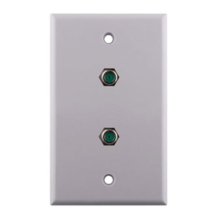 Construct Pro Single Gang 3-GHz Dual F-81 Wall Plate - White