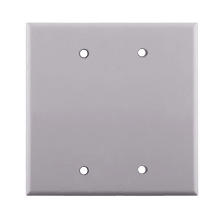 Construct Pro Dual Gang Blank Wall Plate - White