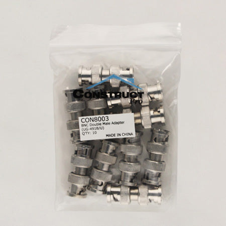 Construct Pro BNC Male to Male Adapter - 10-Pack