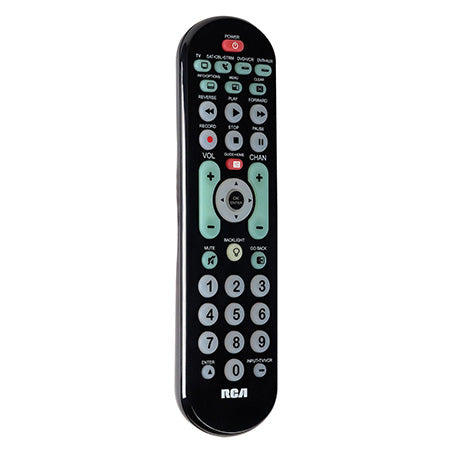 RCA 4 Device Universal Big Button Remote Control - Black