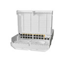 MikroTik netPower 18-port Outdoor Switch with 16-port Gigabit PoE-out, 2-port SFP+ - White