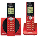 Vtech DECT 6.0 Expandable Cordless Phone with 2 Full Duplex Handsets - Red