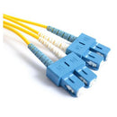 FIS Duplex 3-mm SM SMF-28 Ultra Fiber Patch Cable with SC/UPC Connector - 10-meter (33-ft) - Yellow