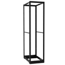 Hammond Manufacturing DC4R Series 44U 4-Post Open Frame Rack Kit with Tapped Rails and Adjustable Depth - 60.96-cm (24-in) to 91.44cm (36-in)  - Black