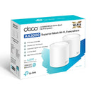 TP-Link Deco X50 AX3000 Whole Home Mesh WiFi 6 System Dual Band IoT Smart Hub Router - 2-pack - White