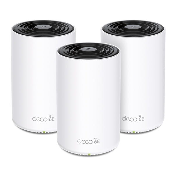 TP-Link Deco XE75 AXE5400 Tri-Band Mesh Wi-Fi 6E System IoT Smart Hub Router - 3-pack - White