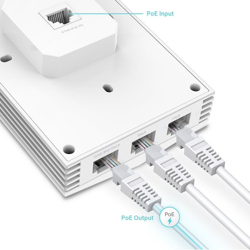 TP-Link Omada AX3000 Wall Plate WiFi 6 Access Point - White